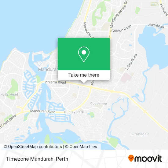 Mapa Timezone Mandurah