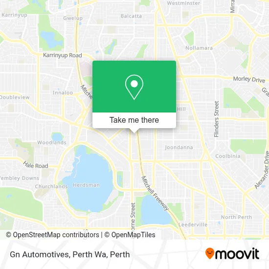 Mapa Gn Automotives, Perth Wa