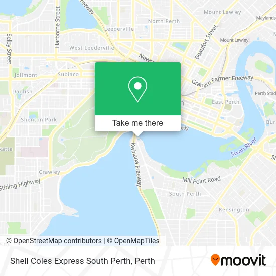 Mapa Shell Coles Express South Perth