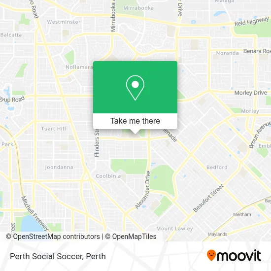 Mapa Perth Social Soccer