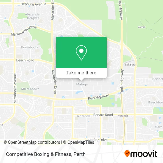 Mapa Competitive Boxing & Fitness