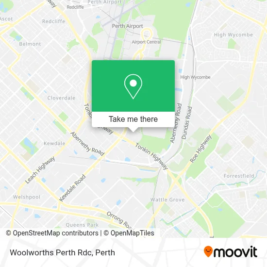 Mapa Woolworths Perth Rdc