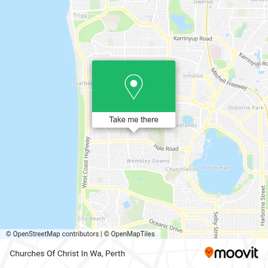 Mapa Churches Of Christ In Wa
