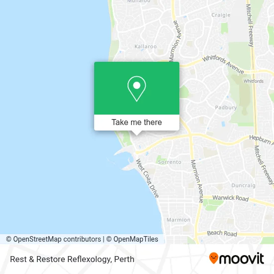 Mapa Rest & Restore Reflexology
