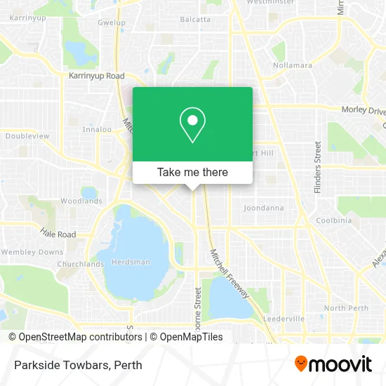 Mapa Parkside Towbars