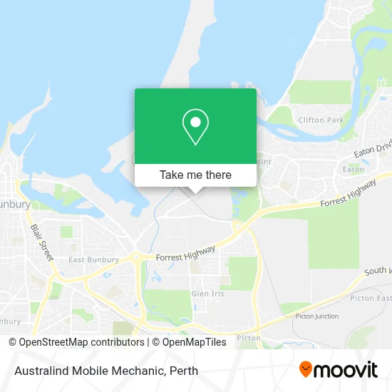 Mapa Australind Mobile Mechanic