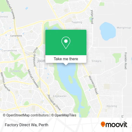 Mapa Factory Direct Wa