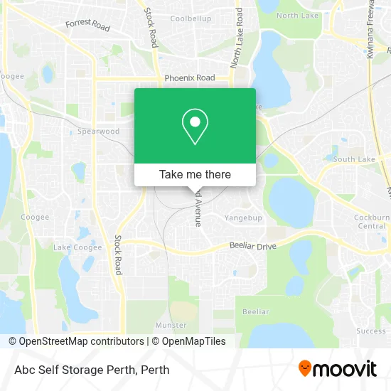 Mapa Abc Self Storage Perth