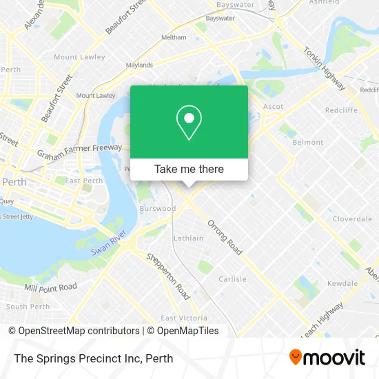 Mapa The Springs Precinct Inc
