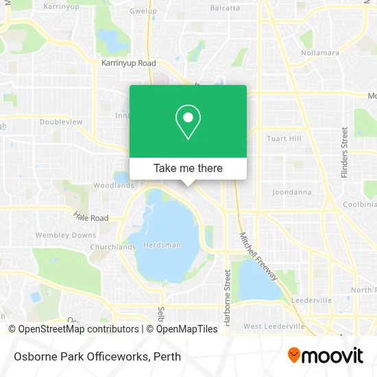 Mapa Osborne Park Officeworks