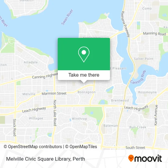 Mapa Melville Civic Square Library