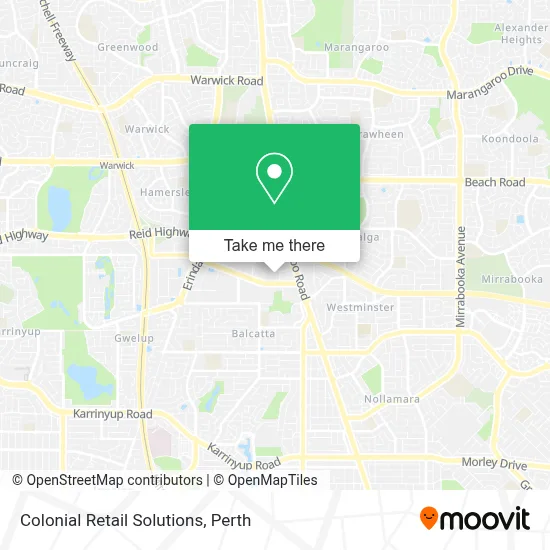 Colonial Retail Solutions map