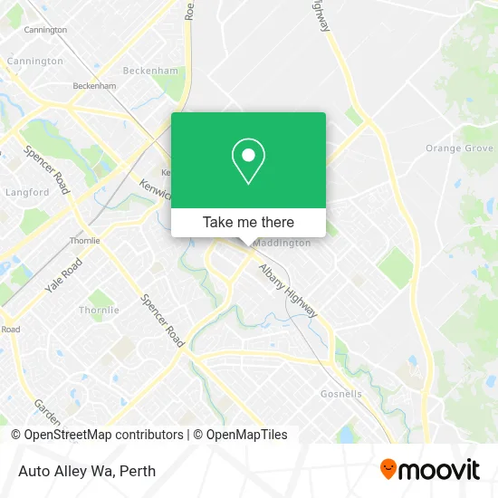 Mapa Auto Alley Wa