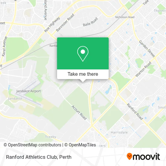 Mapa Ranford Athletics Club