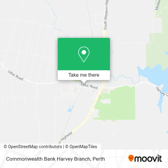 Mapa Commonwealth Bank Harvey Branch