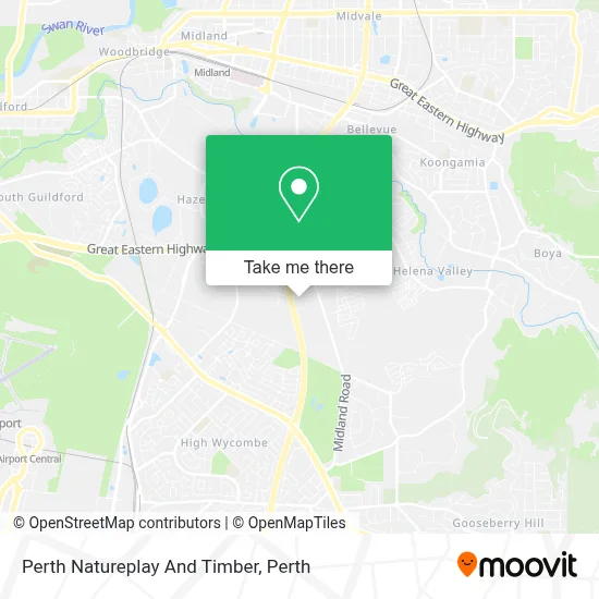 Mapa Perth Natureplay And Timber