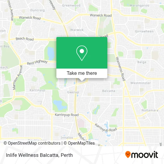 Mapa Inlife Wellness Balcatta