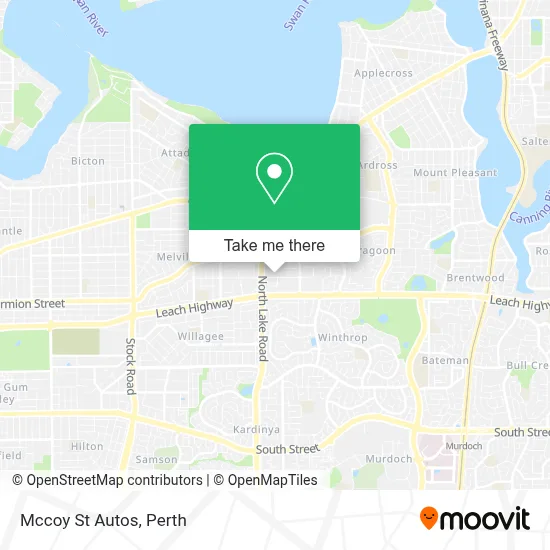 Mapa Mccoy St Autos