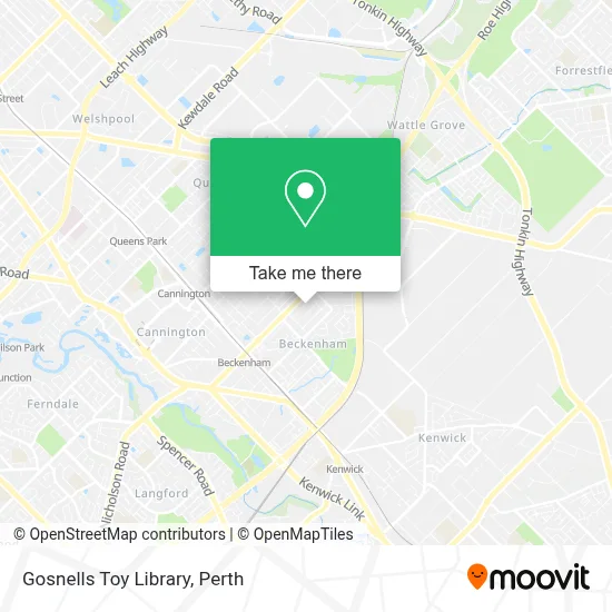 Mapa Gosnells Toy Library