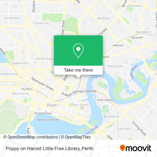 Mapa Poppy on Harold Little Free Library