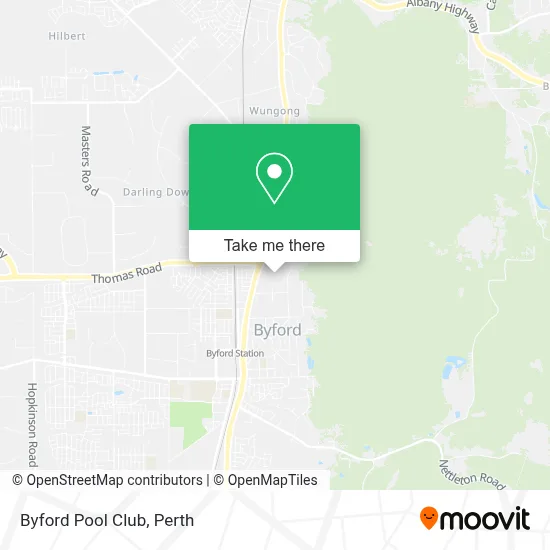 Mapa Byford Pool Club