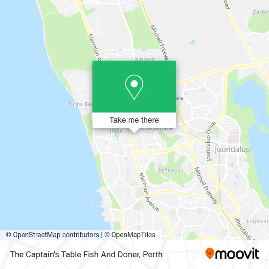 Mapa The Captain's Table Fish And Doner