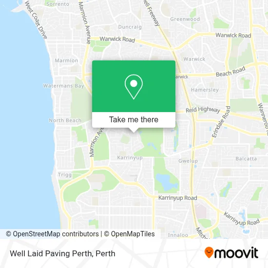 Mapa Well Laid Paving Perth