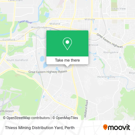 Mapa Thiess Mining Distribution Yard