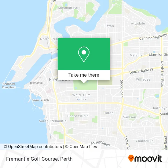 Mapa Fremantle Golf Course
