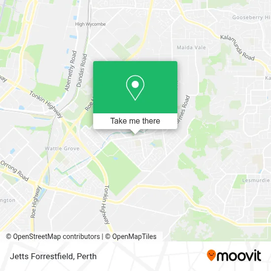 Mapa Jetts Forrestfield