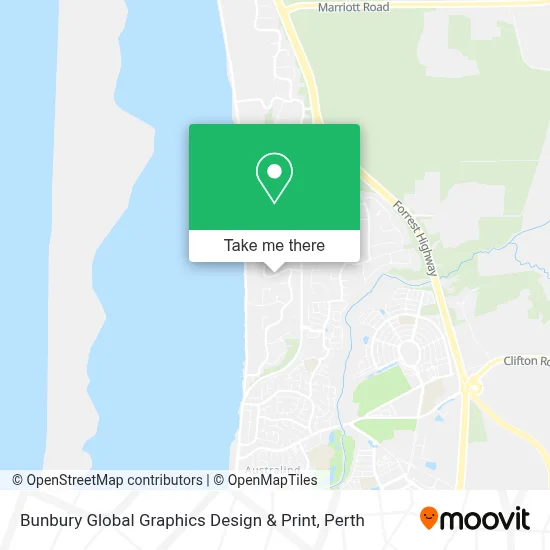 Mapa Bunbury Global Graphics Design & Print