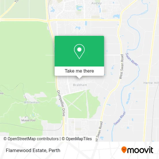 Mapa Flamewood Estate