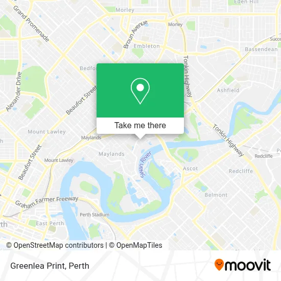 Mapa Greenlea Print