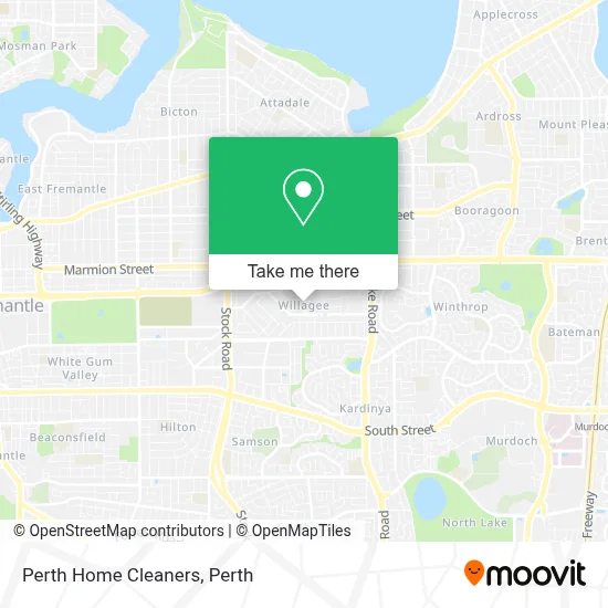 Perth Home Cleaners map