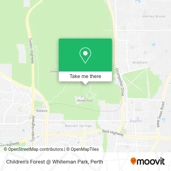 Mapa Children's Forest @ Whiteman Park