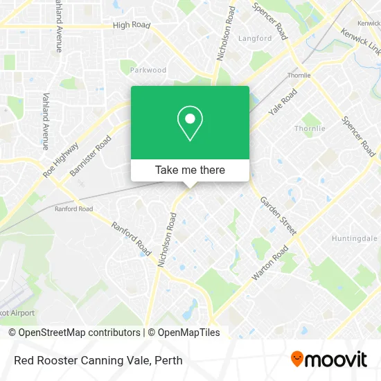 Mapa Red Rooster Canning Vale