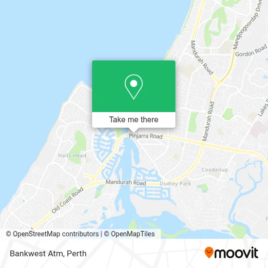 Mapa Bankwest Atm