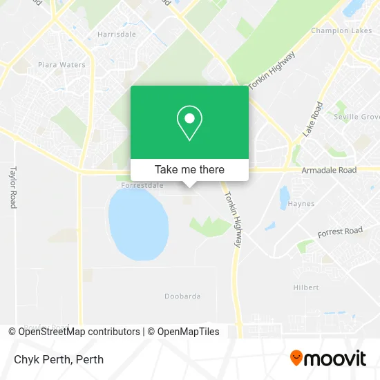 Mapa Chyk Perth
