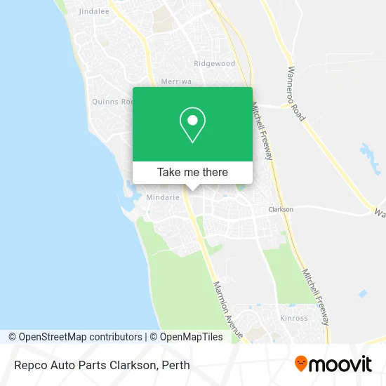 Mapa Repco Auto Parts Clarkson