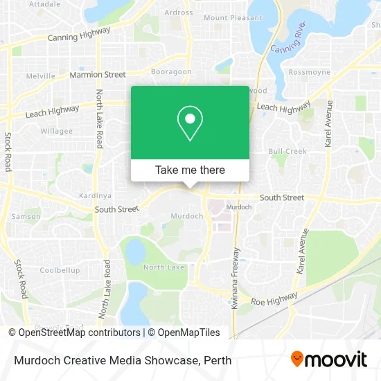 Mapa Murdoch Creative Media Showcase