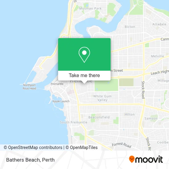 Mapa Bathers Beach