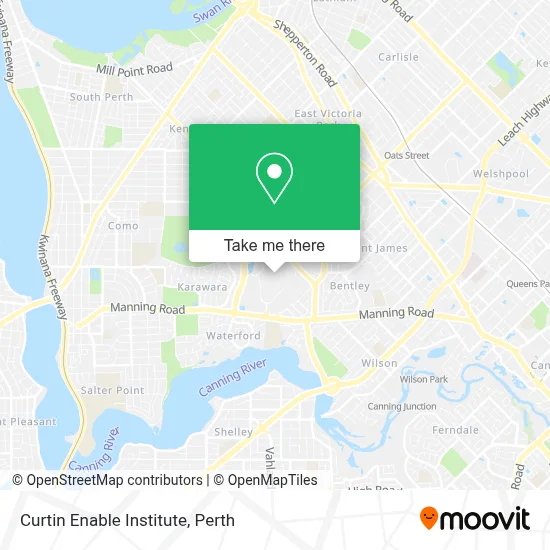 Mapa Curtin Enable Institute