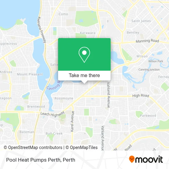 Mapa Pool Heat Pumps Perth