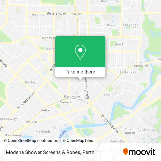 Mapa Modena Shower Screens & Robes