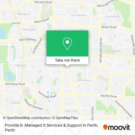 Provida It- Managed It Services & Support In Perth map