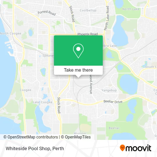 Mapa Whiteside Pool Shop