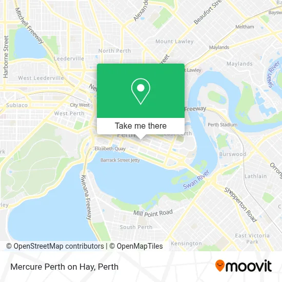Mapa Mercure Perth on Hay