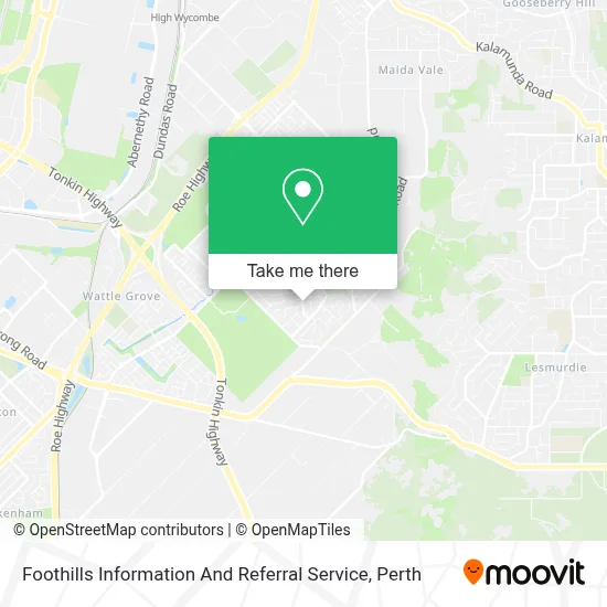 Mapa Foothills Information And Referral Service