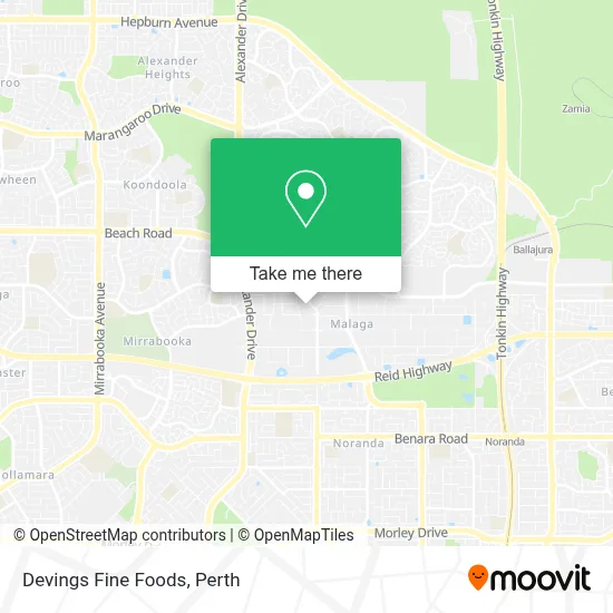 Mapa Devings Fine Foods