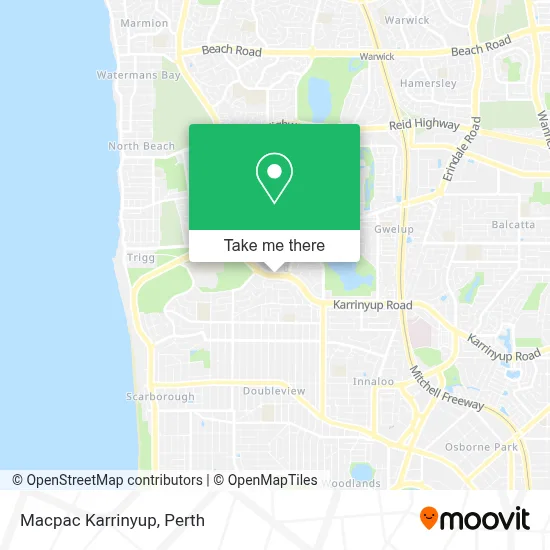 Mapa Macpac Karrinyup